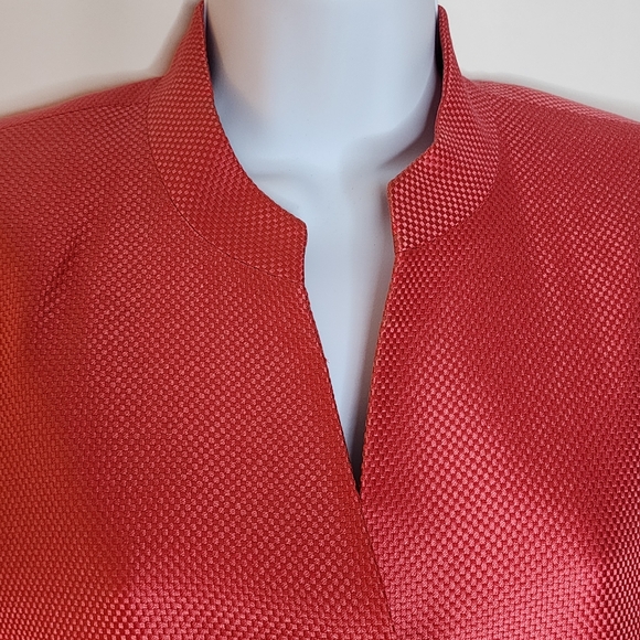 Talbots Blazer Textured Silk Wool Salmon Size 10 - Picture 5 of 12